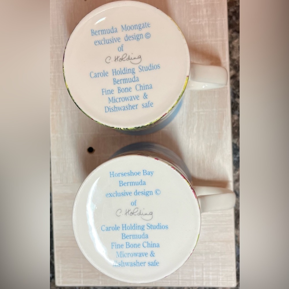 Carole Holding Studios Bermuda Mugs in Fine Bone China set of 4 - Picture 11 of 16